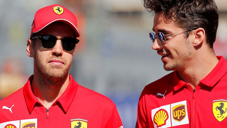Sind zurzeit nicht die besten Partner: Vettel und Leclerc.