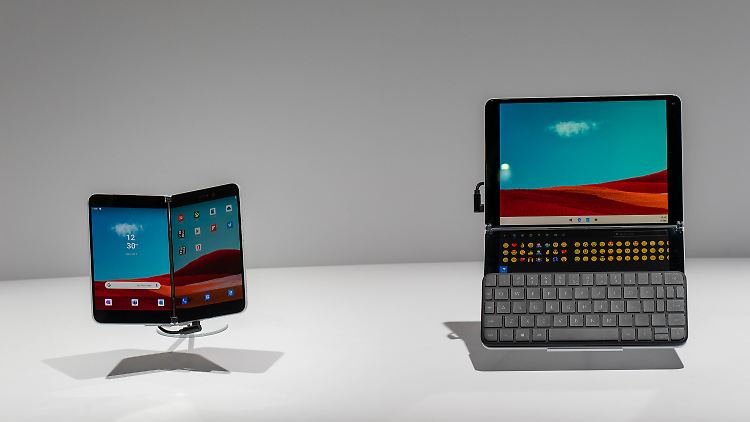 Microsofts Surface Duo und das Surface Neo haben zwei Displays.