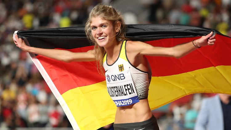 Überglücklich mit Bronze: Konstanze Klosterhalfen.