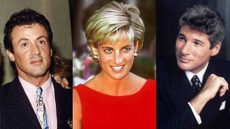 "Wie ein paar liebestolle Teenager": Sylvester Stallone und Richard Gere hatten es laut Elton John beide auf Lady Di abgesehen.