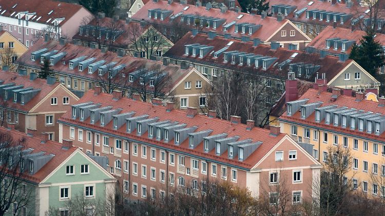 Teurer Wohnen: Häuser in München Schwabing.