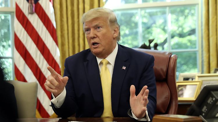 Trump verteidigte seine Entscheidung des Truppenabzugs erneut.