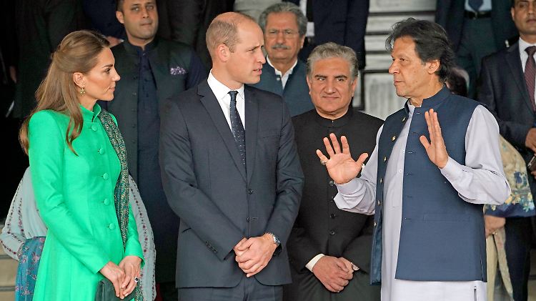 Pakistans Premier Imran Khan hieß die Royals willkommen.