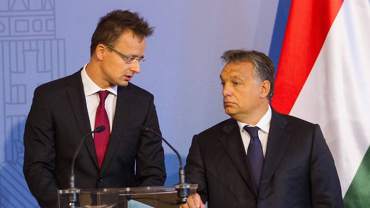 Außenminister Peter Szijjarto und Ministerpräsident Viktor Orban.
