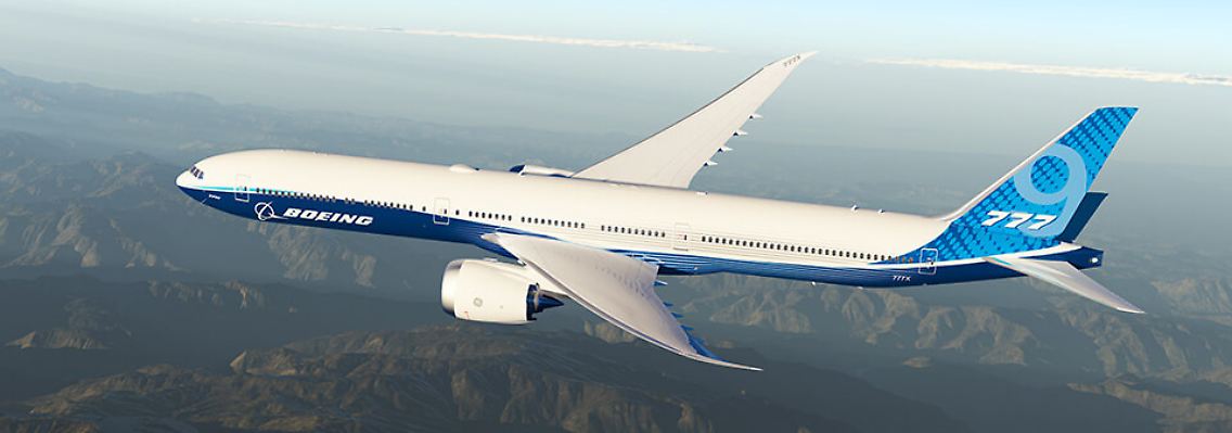 Ein Exemplar der 777X-Serie von Boeing.