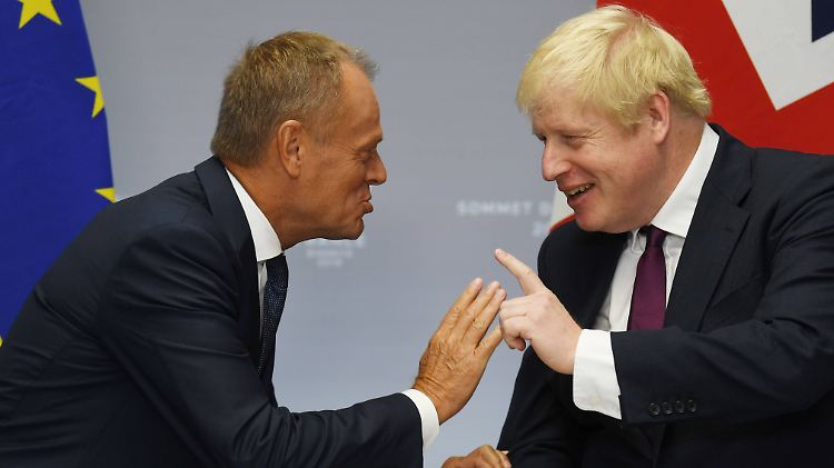 Donald Tusk und Premier Boris Johnson: Eine Einigung auf ein neues Brexit-Abkommen steht kurz bevor.
