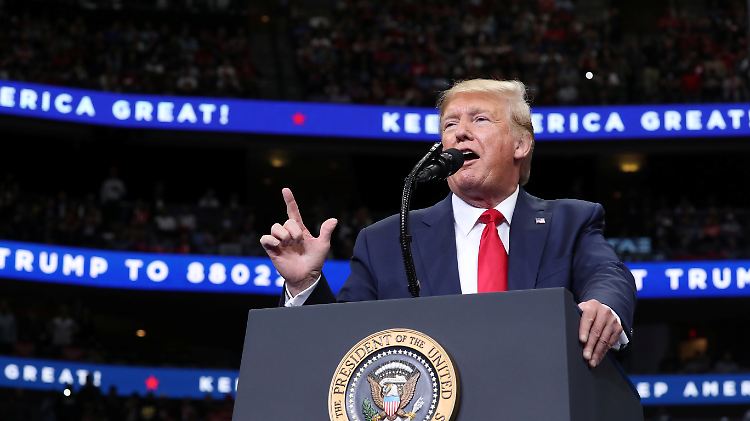US-Präsident Trump zu den Konfliktparteien in Nordsyrien, Türken und Kurden: "Wie zwei Kinder (...), und dann zieht man sie auseinander."