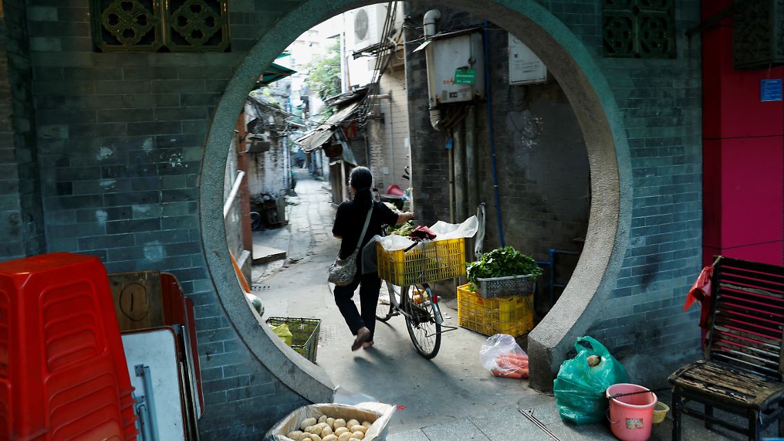 ... liegen die Überreste von Guangzhou's urbanen Dörfern wie Xiancun.