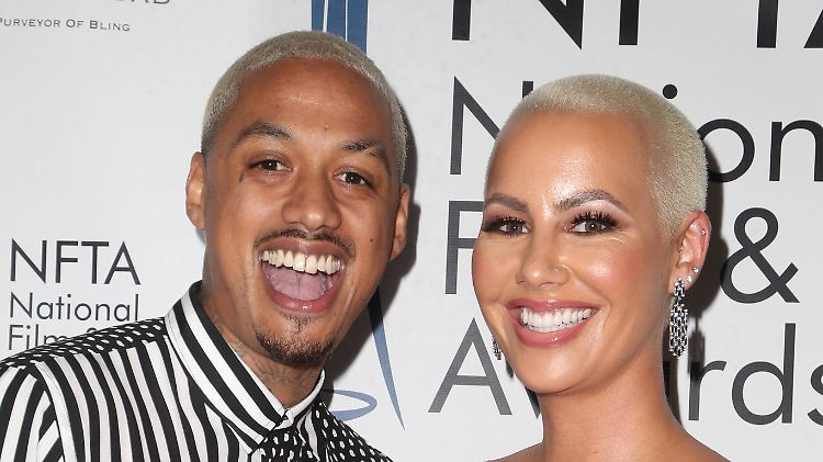 Alexander Edwards und Amber Rose sind seit einem Jahr ein Paar und nun Eltern geworden.
