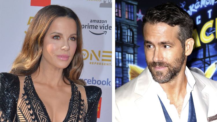 Zwillinge, bei der Geburt getrennt? Nur Kate Beckinsale selbst findet, dass sie aussieht wie Ryan Reynolds.