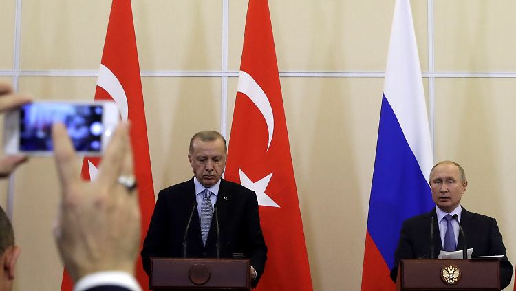 Gemeinsam kontrollierte "Sicherheitszone": Erdogan und Putin in Sotschi.