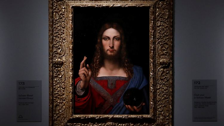 Vom "Salvator Mundi" ist in der Leonardo-Schau im Louvre nur diese Kopie zu sehen.