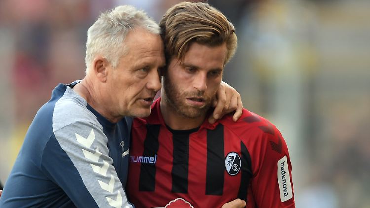 Nur ein Justizirrtum? Freiburgs Trainer Streich und Angreifer Höler können in der Stadion-Posse zuversichtlich sein.