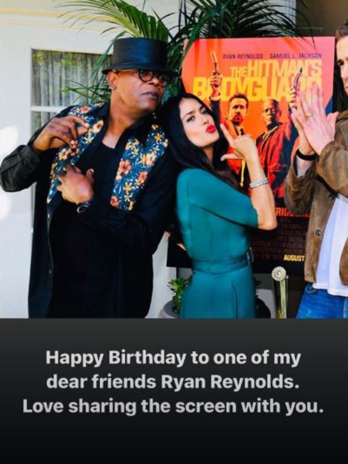 Eins der Bilder, mit denen Salma Hayek ihren Kollegen Reynolds in ihrer Instagram-Story foppte.