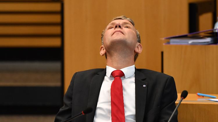 "Flügel"-Wortführer Höcke bei der letzten regulären Sitzung des Thüringer Landtags. 