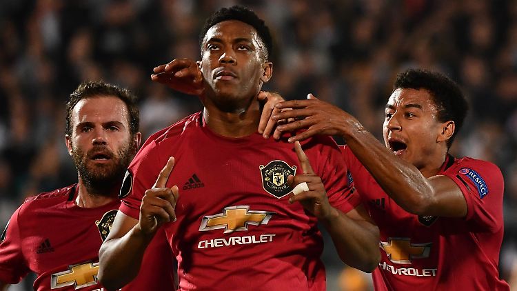 Er war's: Anthony Martial feiert sein Tor für Manchester United.