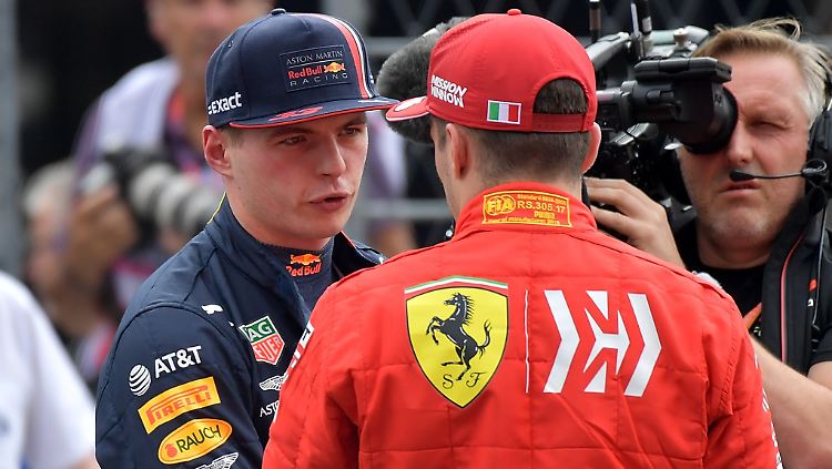 Rang vier statt Pole: Max Verstappen nach dem Qualifying, hier mit Sebastian Vettel.