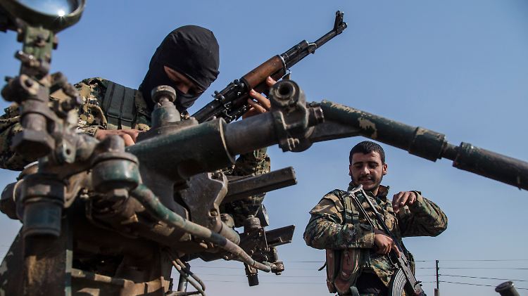 Kurdische Kämpfer im Norden Syriens.
