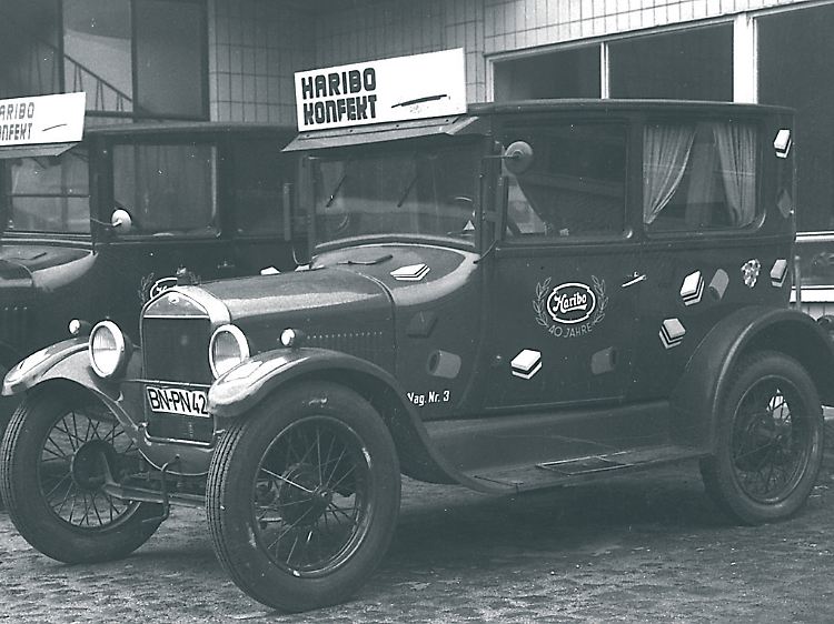 Haribo-Lieferwagen im Jahre 1923.