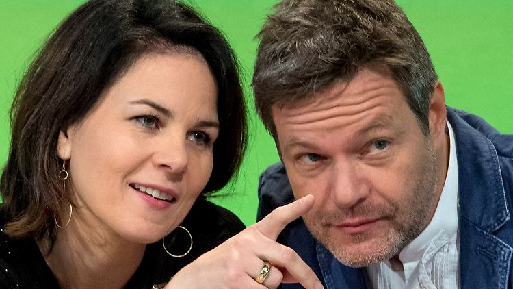 Harmonisches Duo: Baerbock und Habeck vor einem Jahr auf dem Parteitag in Leipzig.
