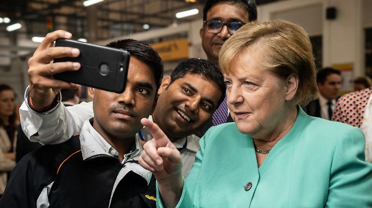 Kann sich in Indien auf andere Dinge fokussieren: Angela Merkel.