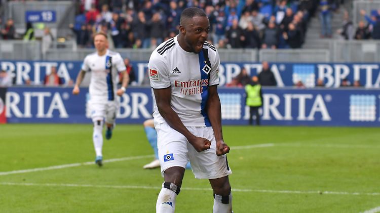 David Kinsombi erzielte die Führung für den Hamburger SV. Zum Sieg reichte der Treffer aber nicht.