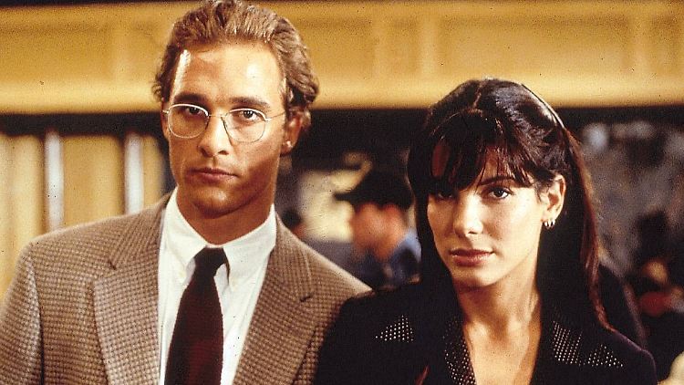 Seine Rolle in "Die Jury" an der Seite von Sandra Bullock brachte McConaughey den Durchbruch.