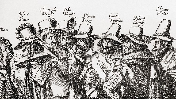 Böse Buben: Eine Gruppe von Verschwörern wollte Anfang des 17. Jahrhunderts das britische Parlament in die Luft sprengen.