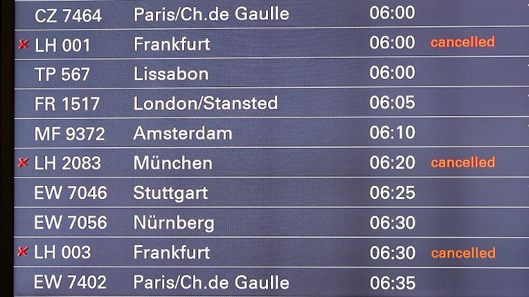 Gecancelte Lufthansa-Flüge sind eine Folge des Flugbegleiter-Streiks.