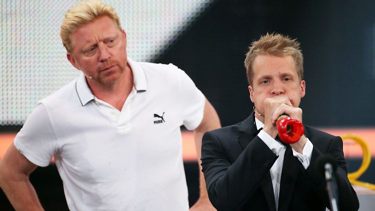 Pocher (r.) lässt Becker immer wieder auflaufen.