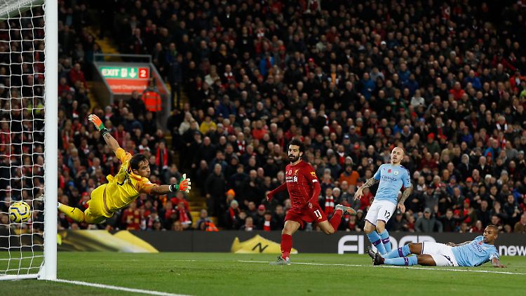 Mo Salahs Kopfball zum 2:0 war Liverpools zweiter Torabschluss.