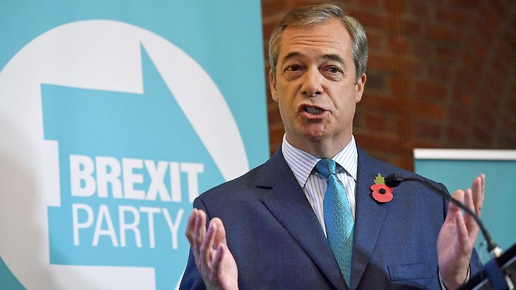 Der Chef der Brexit-Partei, Farage, will verhindern, dass Gegner des EU-Austritts die Wahl gewinnen. 