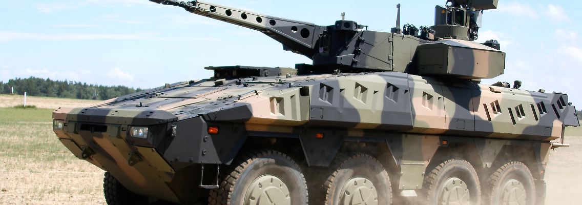 Das gepanzerte Transportfahrzeug "Boxer" aus dem Hause Rheinmetall.