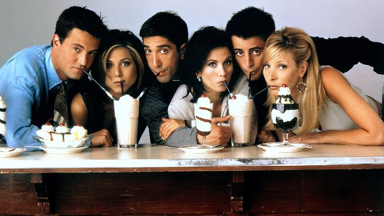 So stellt man sich das doch vor - mit seinen besten Freunden einen Milchshake schlürfen.