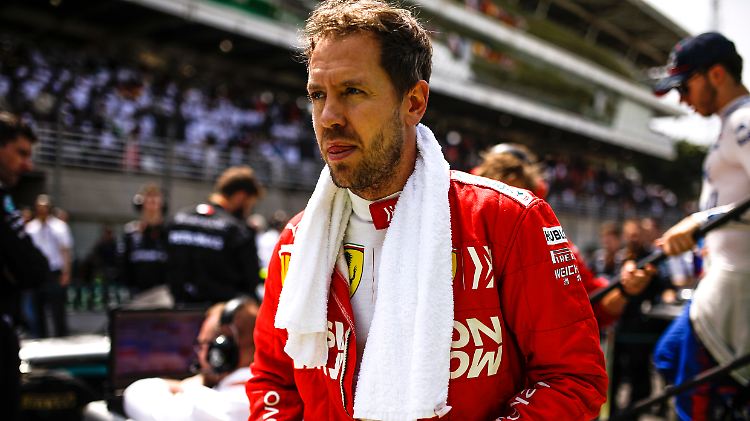 Fuhr kurz vor Schluss auf Charles Leclerc auf: Sebastian Vettel musste genauso wie sein Ferrari-Kollege aufgeben.