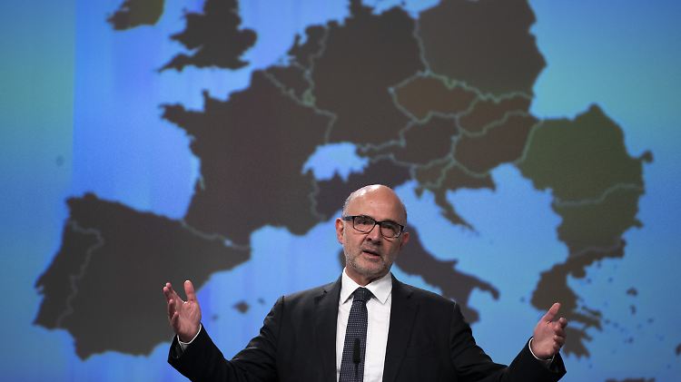 Klare Ansage an Paris und Rom, den Haushalt in Ordnung zu bringen: EU-Wirtschaftskommissar Moscovici in Brüssel. 