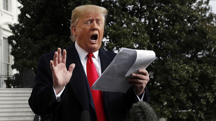Den Namen des ukrainischen Präsidenten Wolodymyr Selenskyj schrieb Trump falsch.