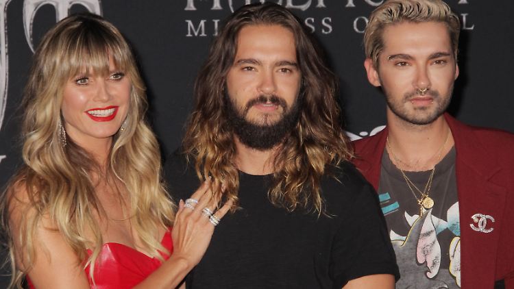 Da haben sich zwei, ... ähh, drei gefunden: Heidi Klum, Tom (M.) und Bill Kaulitz.