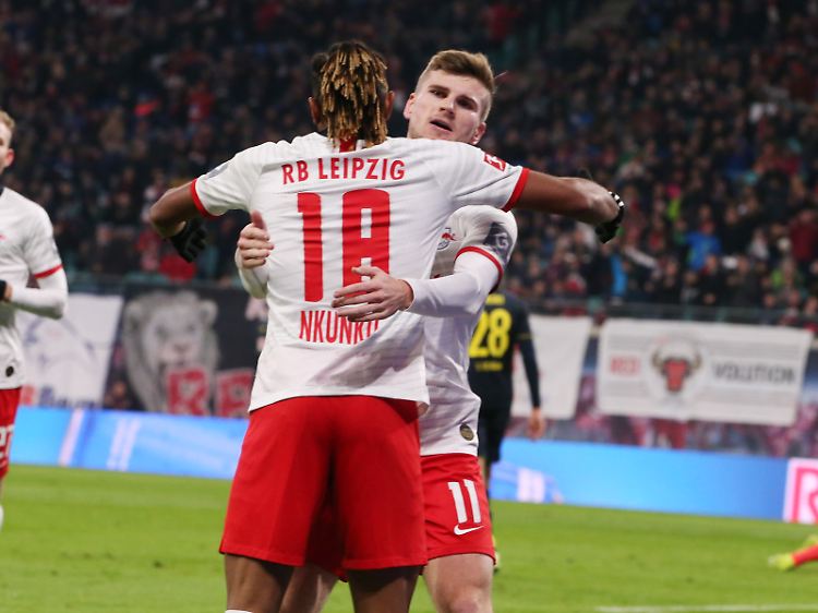 Christopher Nkunku bereitete den Führungstreffer durch Sturmkollege Werner fein vor.