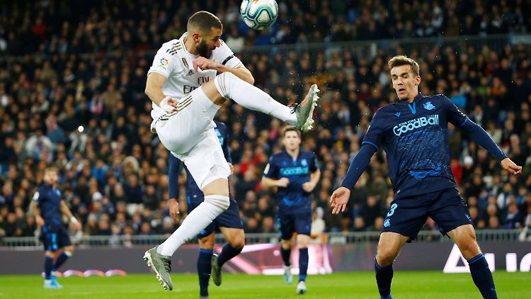 Real Madrid's Karim Benzema in Aktion.