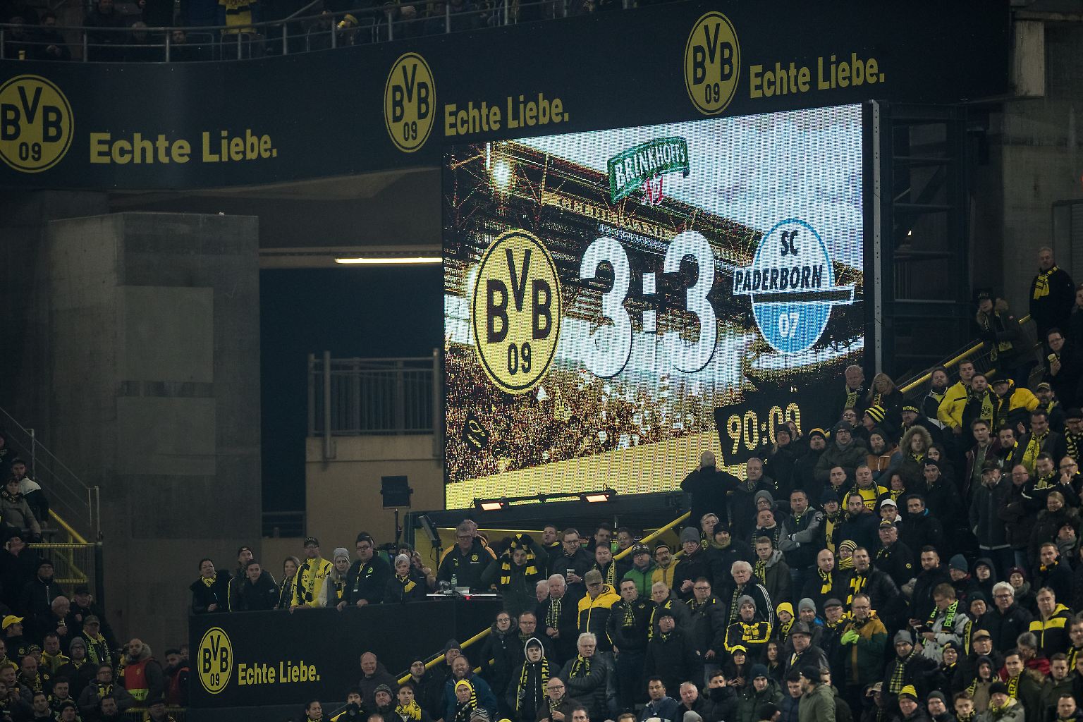 Borussia Dortmund - SC Paderborn 3:3 (0:3)
