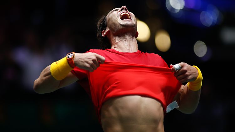 Da freut er sich: Rafael Nadal.