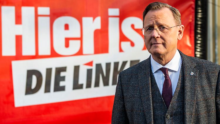 Ministerpräsident Ramelow von der Linken steht in Thüringen vor einer komplizierten Regierungsbildung.