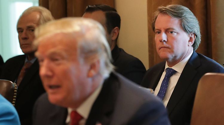 US-Präsident Donald Trump, links, und sein Berater Donald McGahn, im Oktober 2018