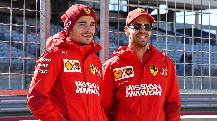 Sehen doch ganz friedlich aus: Charles Leclerc und Sebastian Vettel, Rennfahrer.