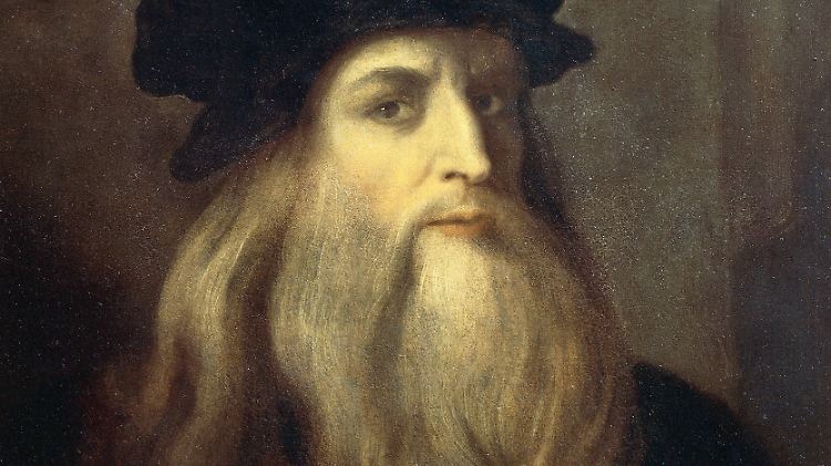 Selbstporträt von Leonardo da Vinci, ohne Datierung: Der britische Augenarzt Tyler hatte vier Selbstdarstellungen Leonardo da Vincis untersucht und einen Fehlstellungswinkel der Augen von 10,3 Grad errechnet. 