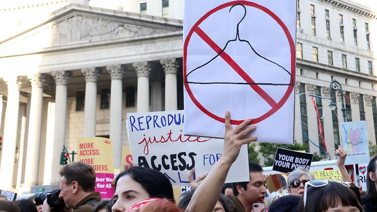 Auch in New York gab es dieses Jahr Proteste gegen Abtreibungsgesetze.