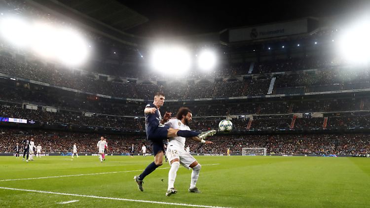 Thomas Meunier von Paris Saint Germain und Real Madrids Marcelo trafen im vergangenen November in der Champions League aufeinander.