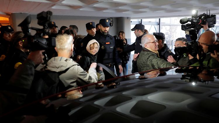 Greta Thunberg kurz nach ihrer Ankunft in der spanischen Hauptstadt.