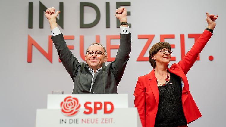Statt größerer Visionen beschwörte das neue Spitzenduo der SPD hauptsächlich das goldene Gestern.